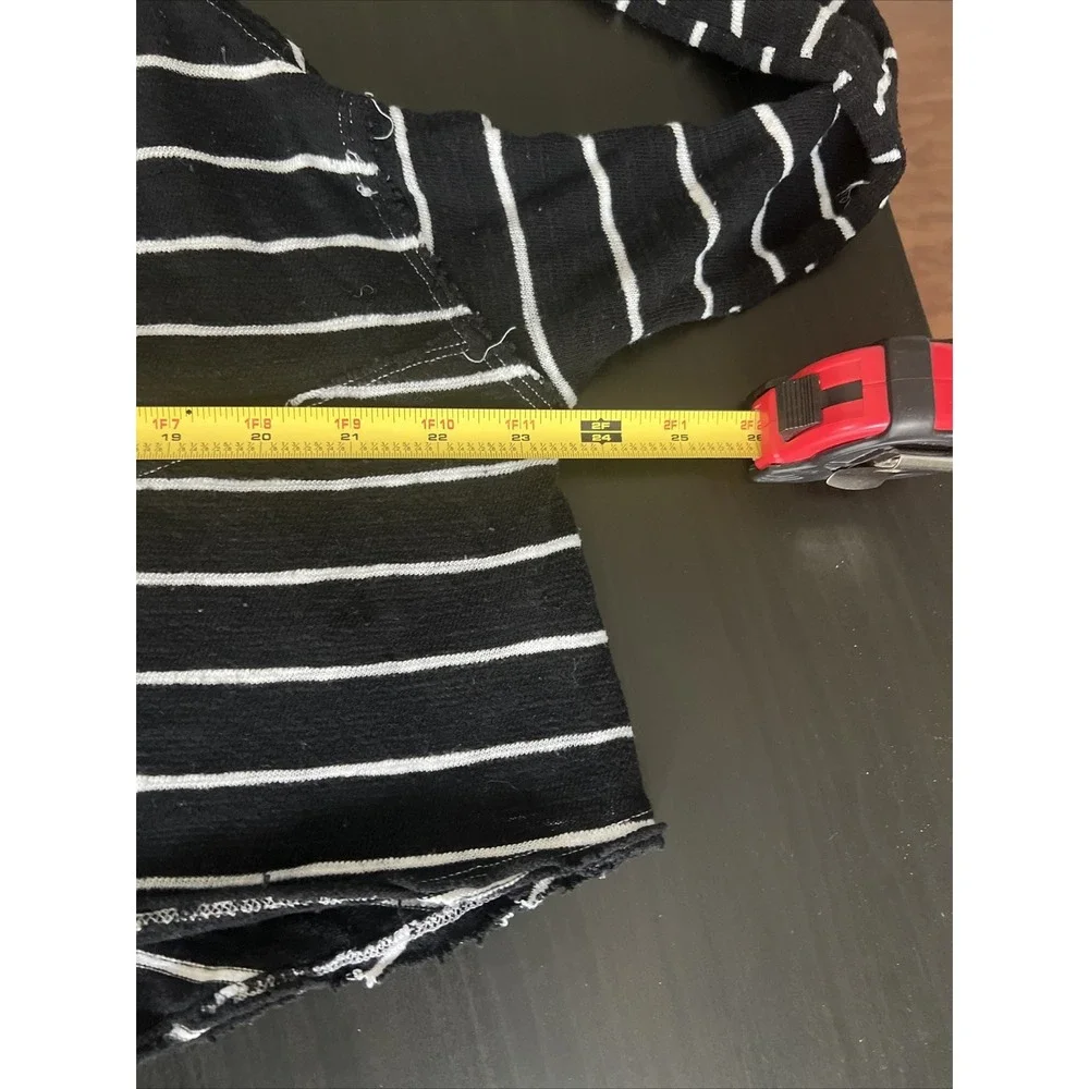 We The Free People Women Oversized XSmall Slouchy Off‎ Shoulder Striped Sweater